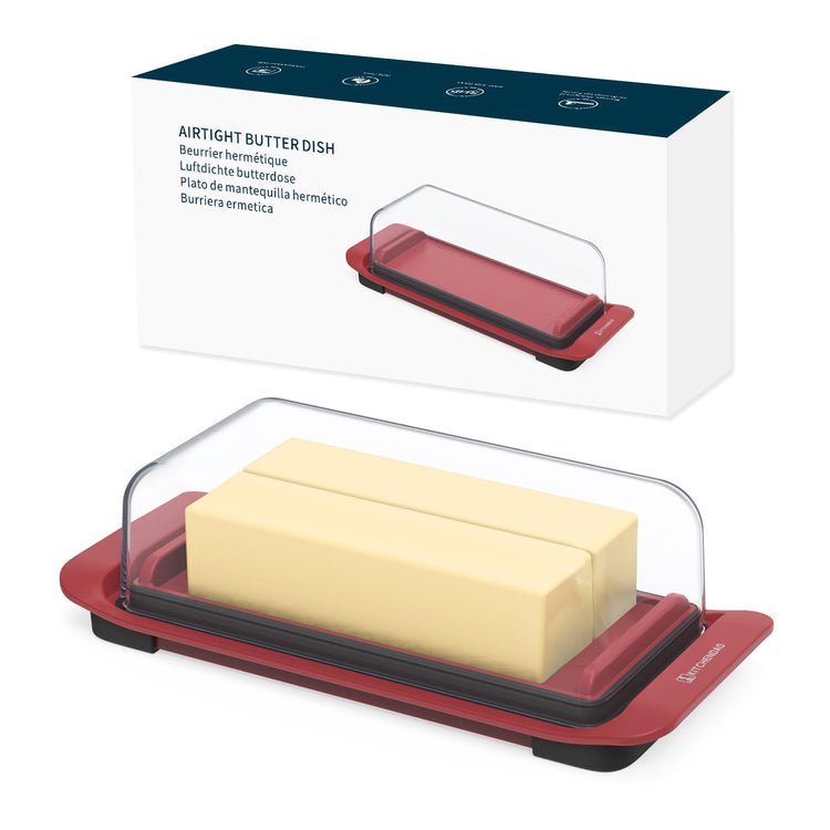 Airtight Butter Dish with Lid for Countertop and Fridge