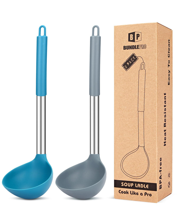 Silicone Ladle Spoon Kitchen Utensils (2 Count)