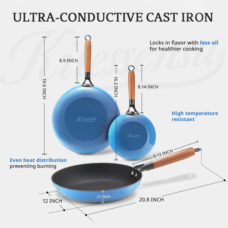 Enameled Cast Iron Skillets