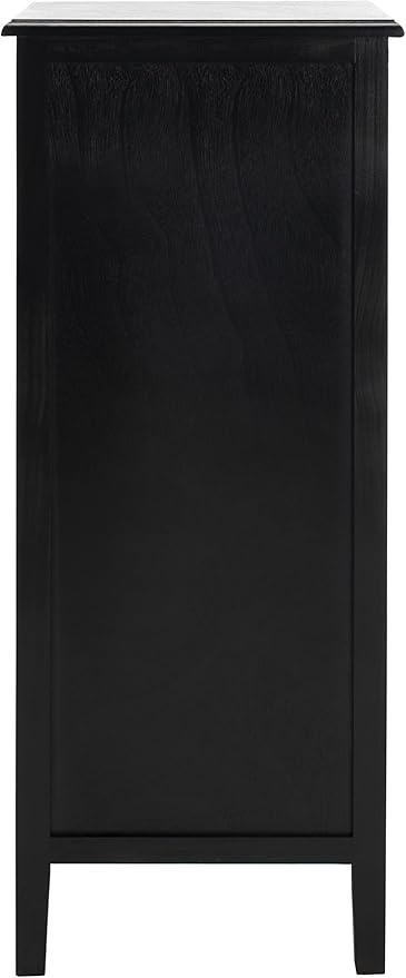 SAFAVIEH Home Collection – Michaela Distressed Black Storage Unit with Woven Basket Drawers, British Colonial Farmhouse Accent Storage, Fully Assembled (AMH5744A)