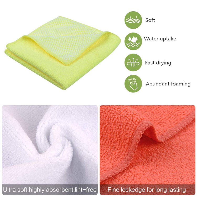 Dish Cloth for Washing Dishes Kitchen Washcloth Cleaning Cloth (20 Count)
