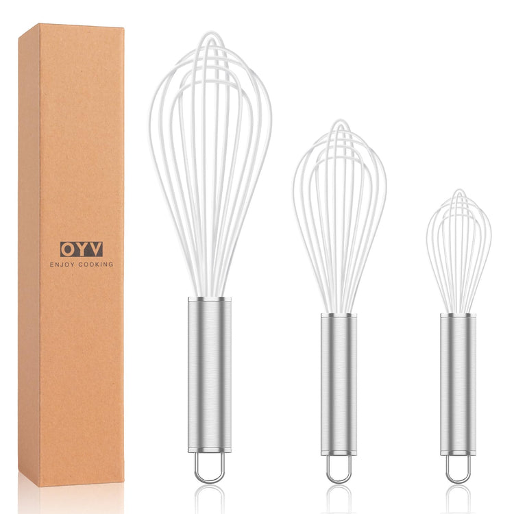 White Silicone Whisk Set of 3 (3 Count)