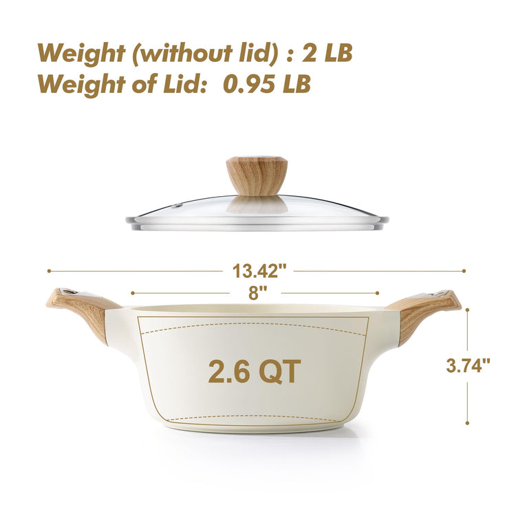 Ceramic Nonstick Stock Pot with Lid