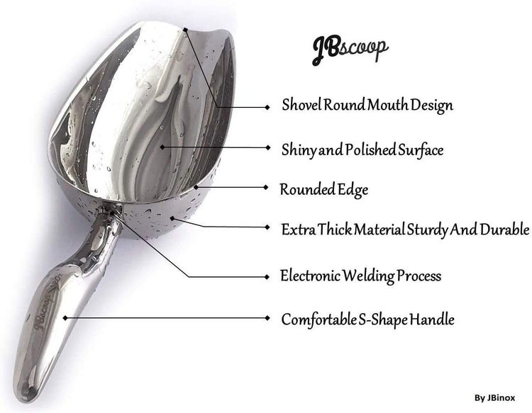 Metal Ice Scoop Stainless Steel
