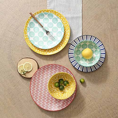 Ceramic Dinnerware Sets for 4 (Assorted Colors / 12 Pieces)