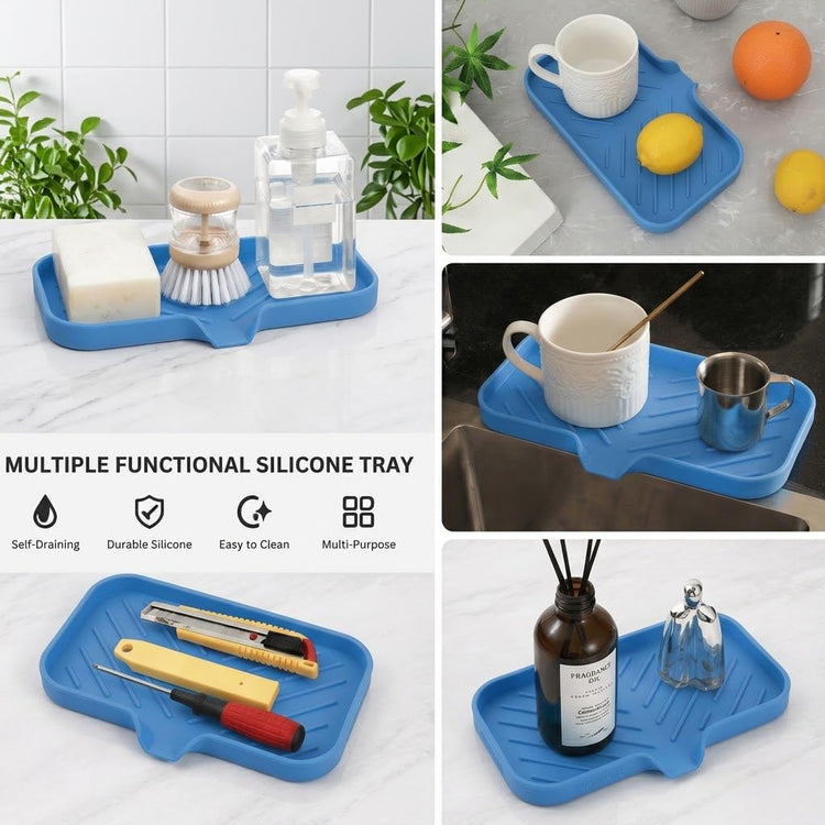 Silicone Soap Dish with Drain Spout