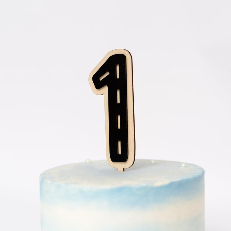 Race Car 1st Birthday Cake Topper