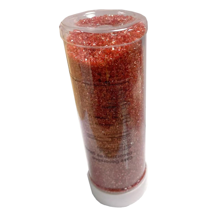 Red Sanding Sugar for Baking Edible Sparkling Coarse Sugar Crystals Sprinkles for Baking Topping Cake Cookie Cupcake Topper Ice Cream Decoration Supplies 3.2 OZ (3.2 Ounce)