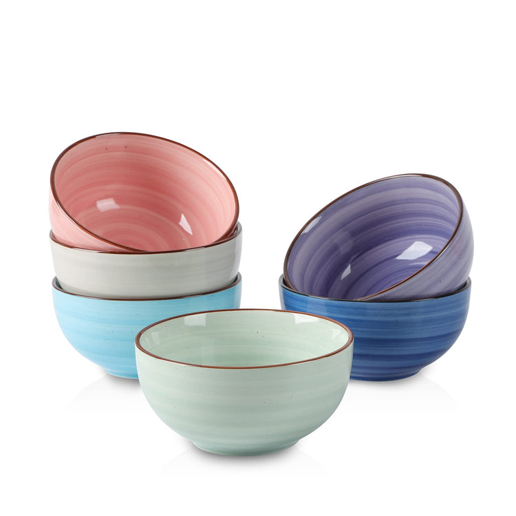 Ceramic 12 Oz Dessert Bowls Set (6 Count)