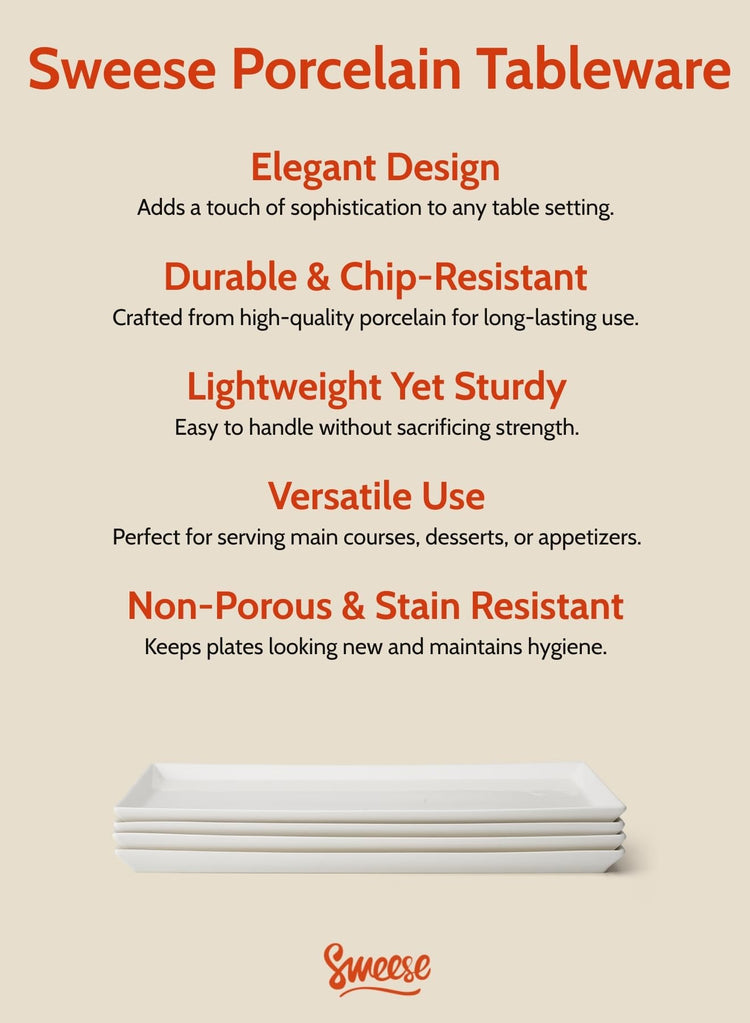 White Serving Platters (4 Count)