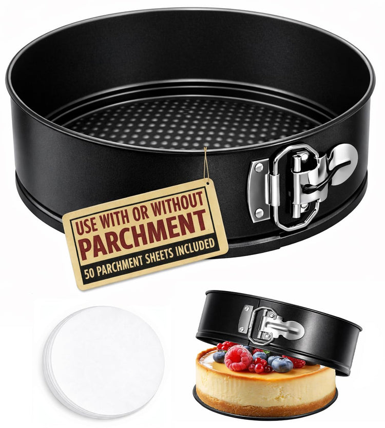 7 Inch Springform Pan 50 Pcs Parchment Paper Baking Mold Cake Cheesecakes