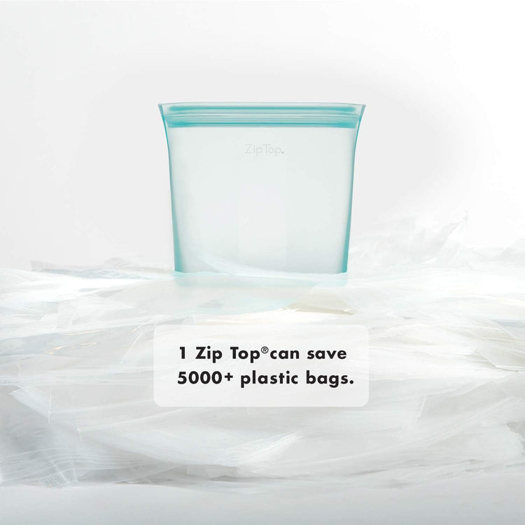 Zip Top Reusable Food Storage Bags | Small Cup [Lavender] | Silicone Meal Prep Container | Microwave, Dishwasher and Freezer Safe | Made in the USA