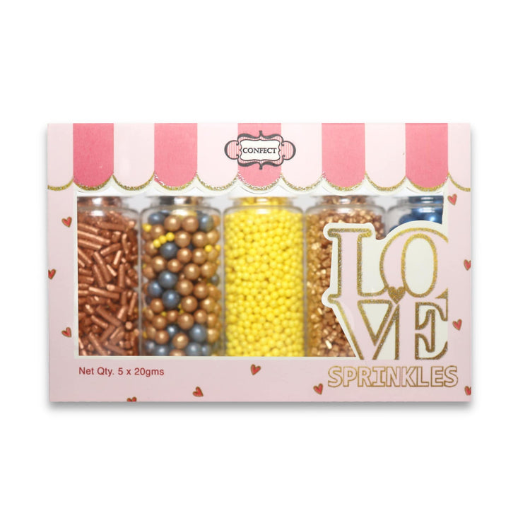 Sprinkles Confect Sprinkles for Cakes & Cupcakes Decoration Assorted pack of 5 ?Graduation Day Mix Yellow