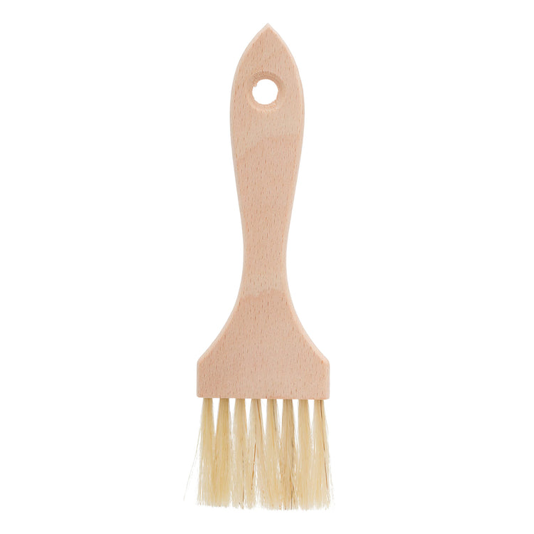 Natural Horsehair Flat Pastry Brush with Untreated Beechwood Handle