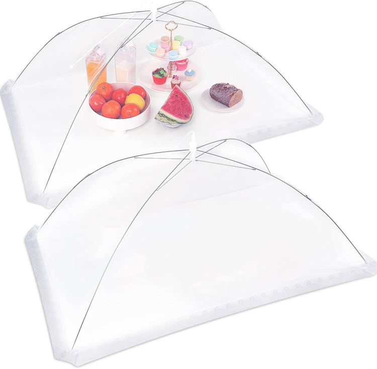 2Pcs 40x24 Extra Large Mesh Food Cover Tent for Outside
