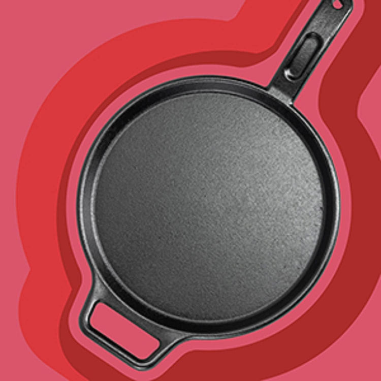 Lodge BOLD 12 Inch Seasoned Cast Iron Griddle, Design-Forward Cookware,Black - Nestoria