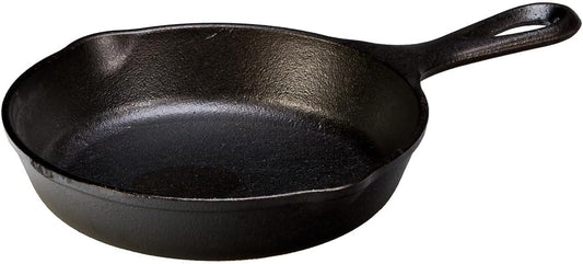 Lodge 6-1/2 Inch Cast Iron Pre-Seasoned Skillet – Signature Teardrop Handle - Use in the Oven, on the Stove, on the Grill, or Over a Campfire, Black - Nestoria