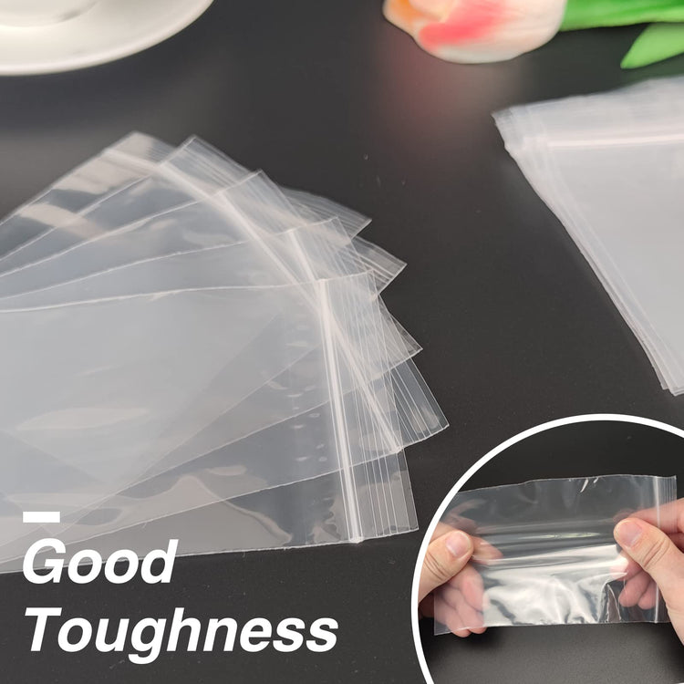200Pcs 4x6 inch Clear Plastic Zip Bags