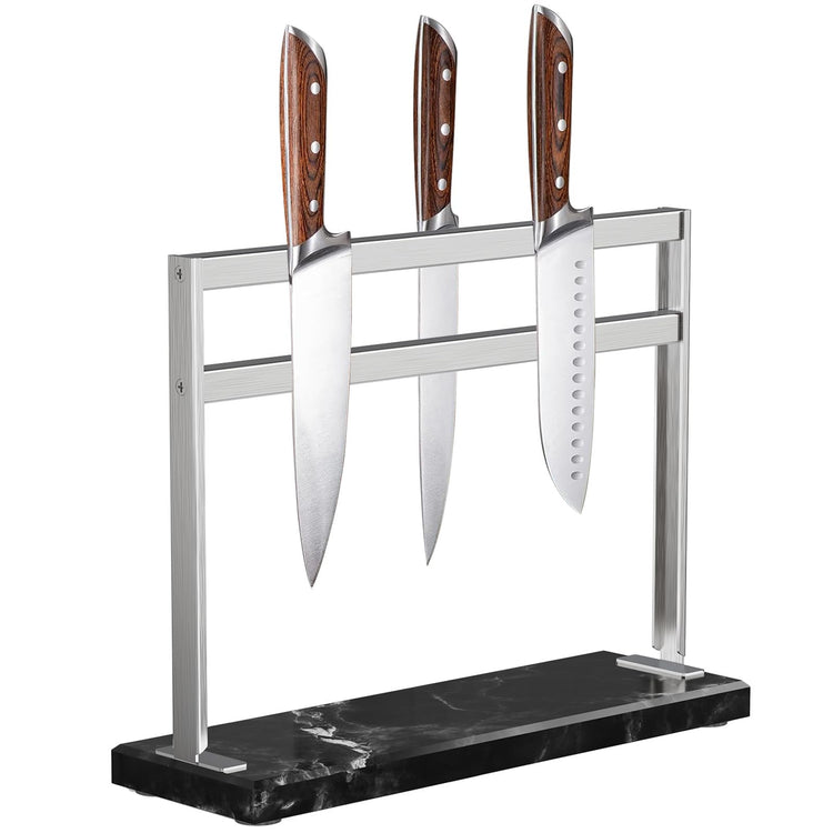 Magnetic Knife Block with Marble Base