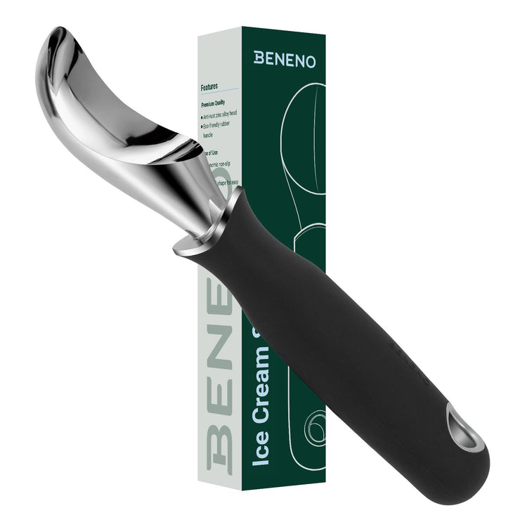 Premium Heavy Duty Ice Cream Scoop with Ergonomic Grip Handle