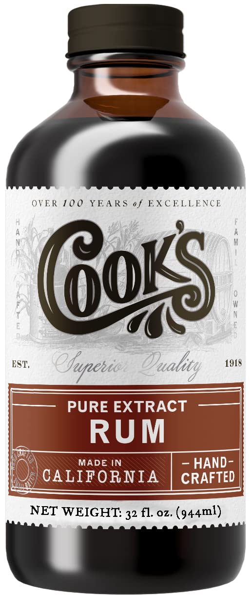Cook's, Pure Rum Extract, For Baking, Ice Cream, Candies, Cakes, 32 oz - Nestoria