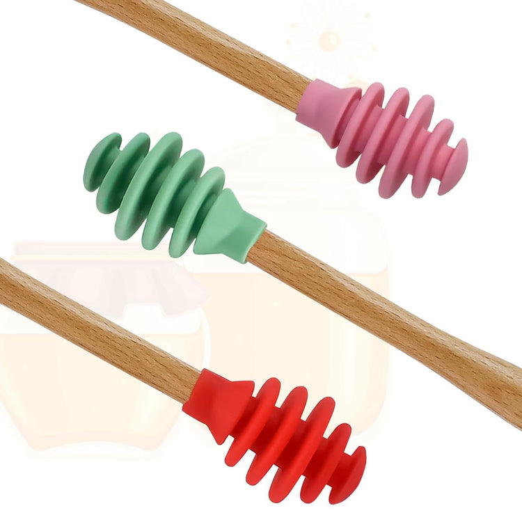 3 Pack Silicone Honey Dipper Sticks