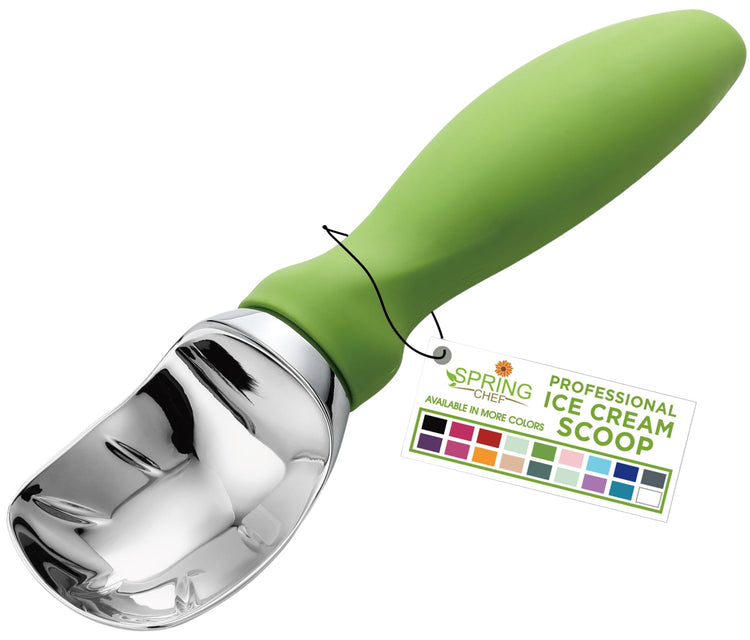 Heavy Duty Metal Ice Cream Scoop with Soft Grip Handle