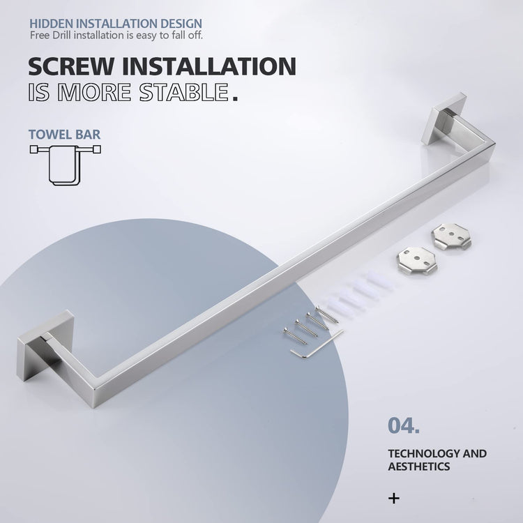 24 Inch Single Towel Bar