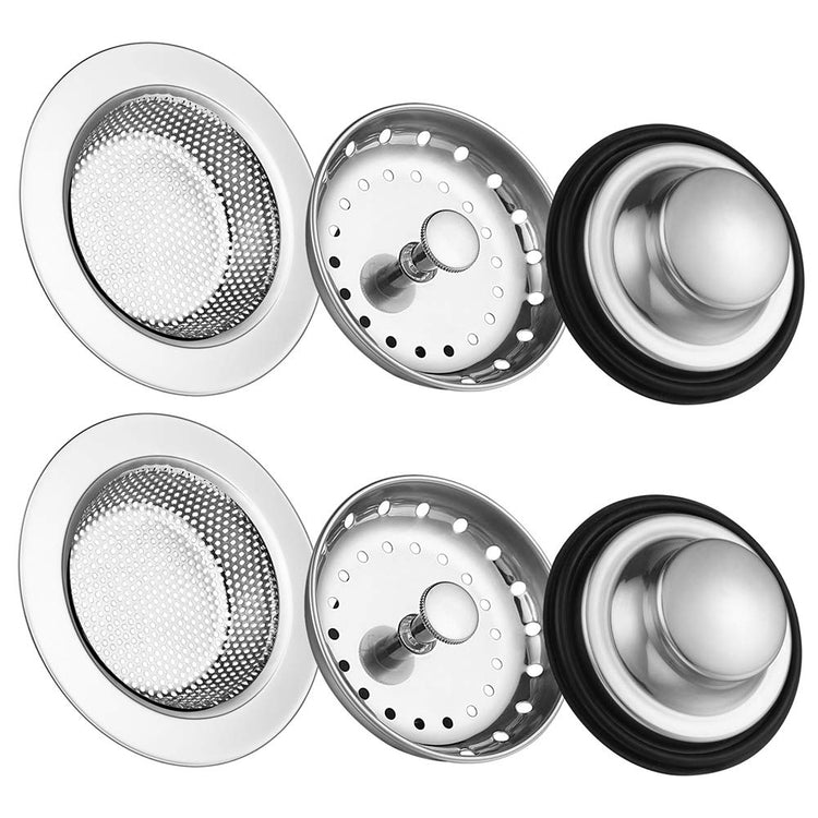 Kitchen Sink Drain Strainer 6 Pack Stainless Steel Sink Stopper (6 Count)