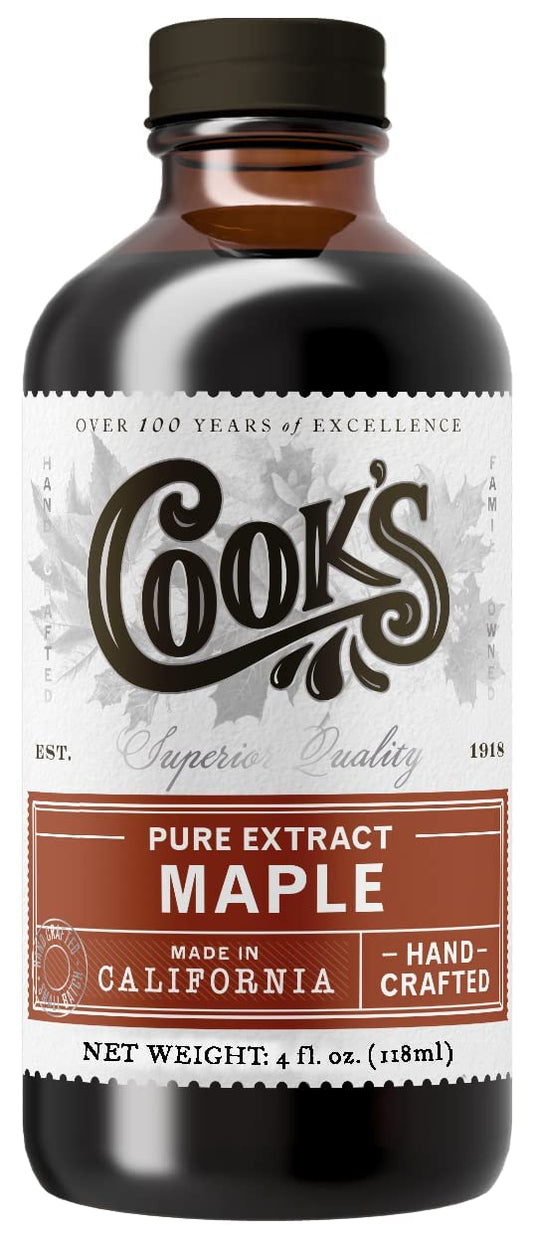 Cook's, Pure Maple Extract, All Natural Premium Maple Sap from Vermont's Finest Maple Trees, 4 oz - Nestoria