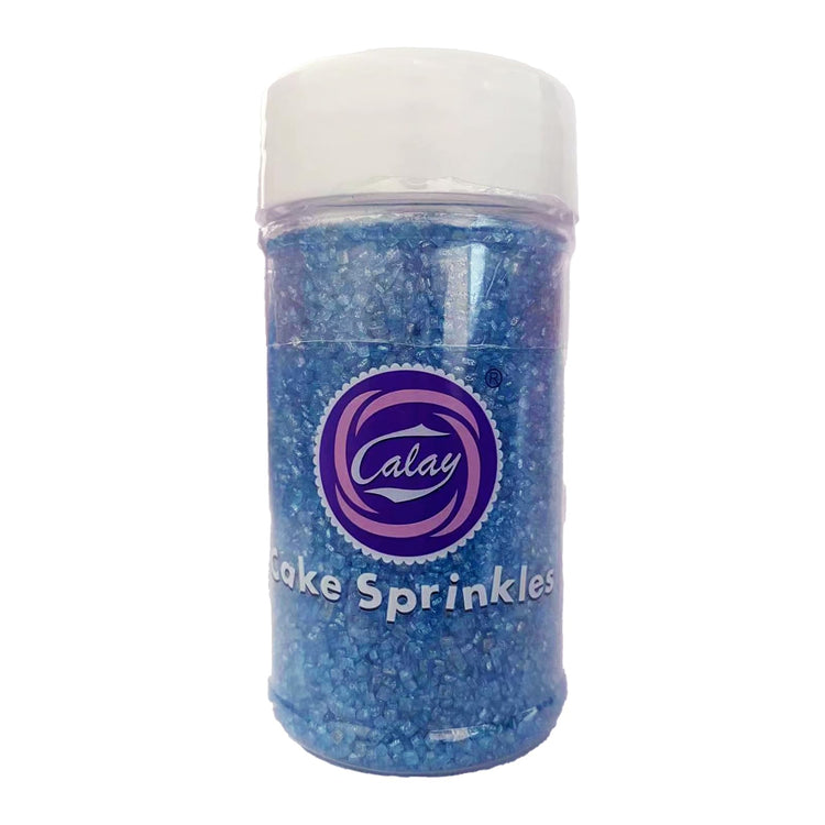 Blue Sanding Sugar for Baking Edible Sparkling Coarse Sugar Crystals Sprinkles for Baking Topping Cake Cookie Cupcake Topper Ice Cream Decoration Supplies 3.2 OZ (3.2 Ounce)