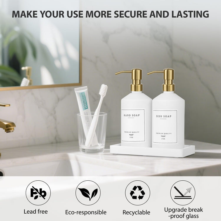Gold Soap Dispenser Set (2 Count)
