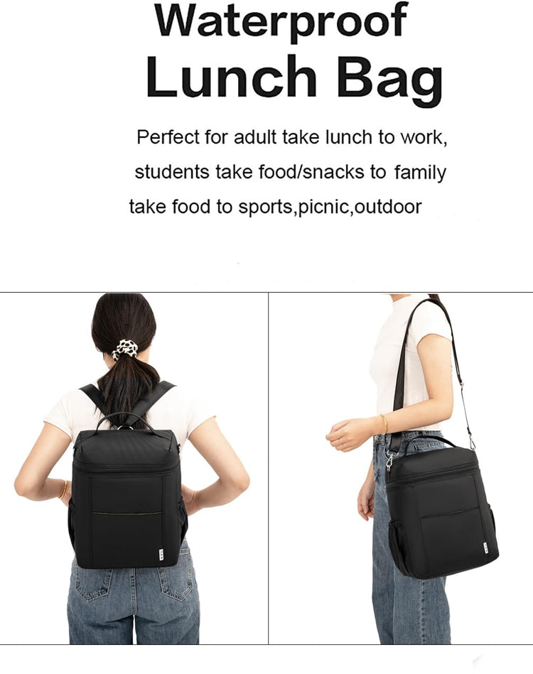 NOL Insulated Lunch Bags for Women Cooler Bag Lightweight Nylon Waterproof Lunch Box for Work