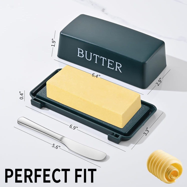 Butter Tray With Lid And Stainless Steel Knife
