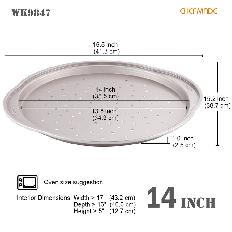 Pizza pan 14 Inch with Holes Non