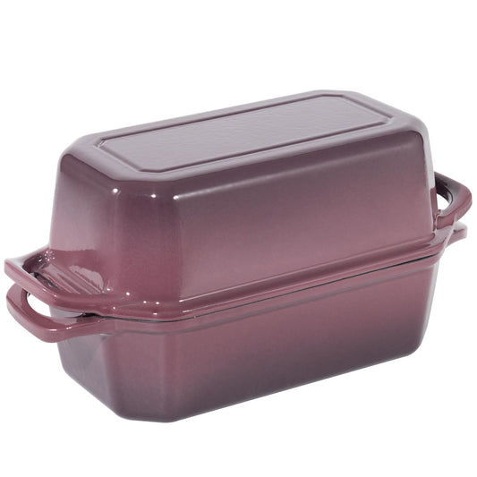 Bread Pan Cast Iron Loaf Pan with Lid Bread Loaf Pan 8.5x4.5 Inch Loaf Pan Enameled Cast Iron Sourdough Loaf Pan