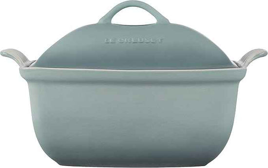 Le Creuset Heritage Stoneware Deep Baker with Lid, 4.5qt., Sea Salt