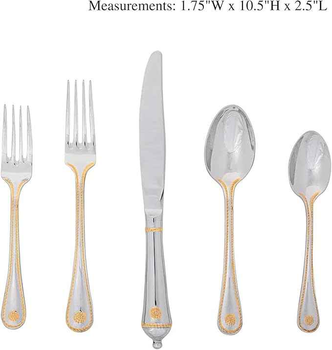 Juliska Berry & Thread 5pc Place Setting - Polished with Gold
