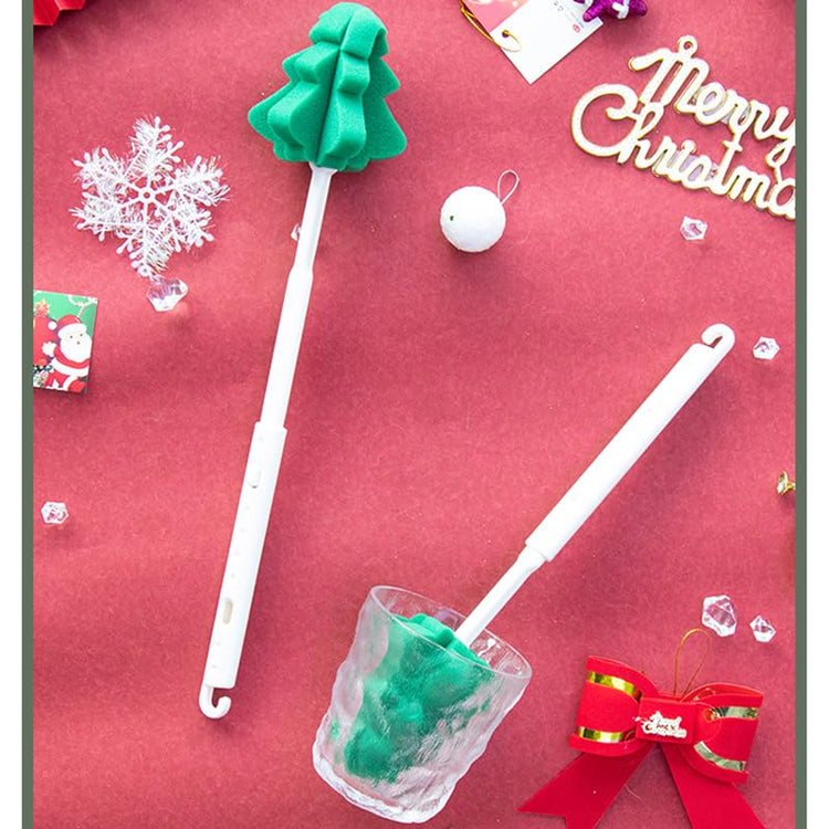 Bottle Soft Brushs Sponge Bottle Brushes 2 Pcs with 2 Pcs Traceless Hook (2 Count)