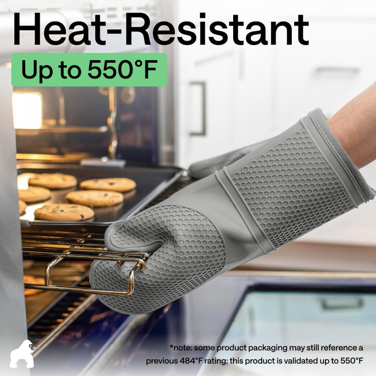 BPA Free Soft Silicone Oven Mitts (2 Count)