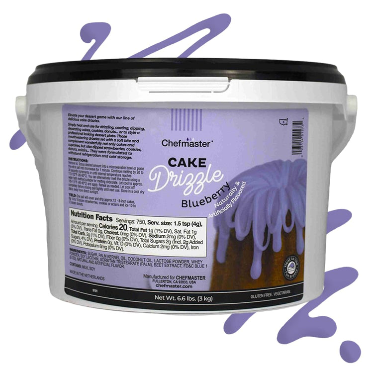 Blueberry Flavored Cake Drizzle by Chefmaster (105.6 Ounce)