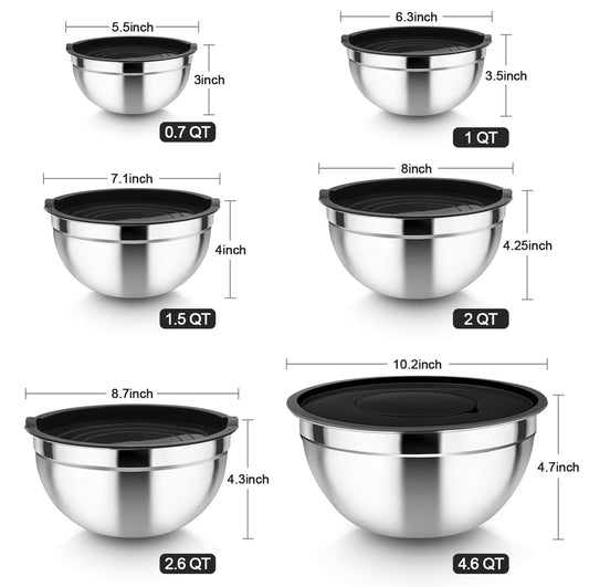 Mixing Bowls Set of 6 (9 Count)