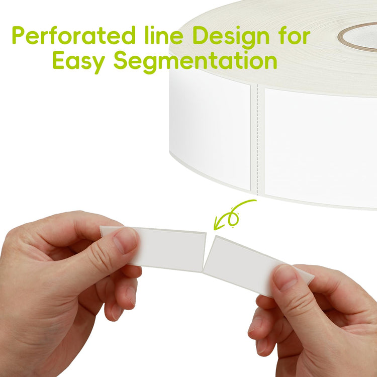 1200 Blank Removable Freezer Labels with Perforation Line for Easy Distribution and Use. Waterproof and Oil (1200 Count)