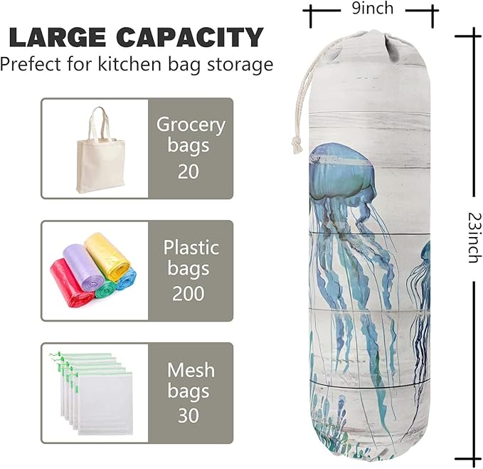 Funny Bag Bag, Grocery Bags Holder Organizer For Shopping Bags, Wall Mount Plastic Bags Storage Container Dispensers, Gift For The Preferred Family And Friends