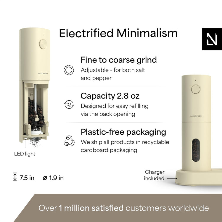 Electric Salt and Pepper Grinder Set
