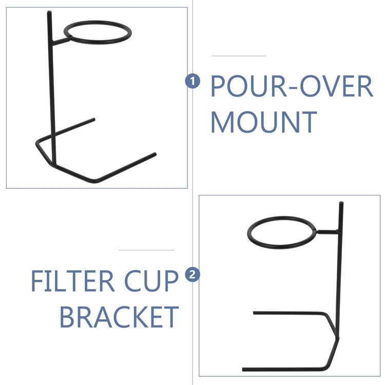 Stainless Steel Coffee Dripper Stand Black Coffee Station Reusable Filter Holder Compact Hand Filter Rack