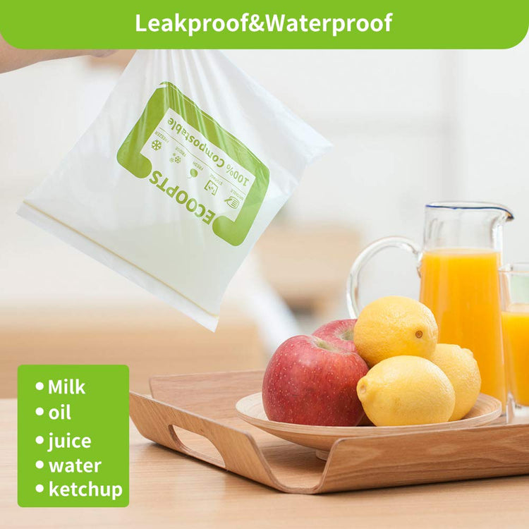 100% Compostable Large Gallon Zip Bag