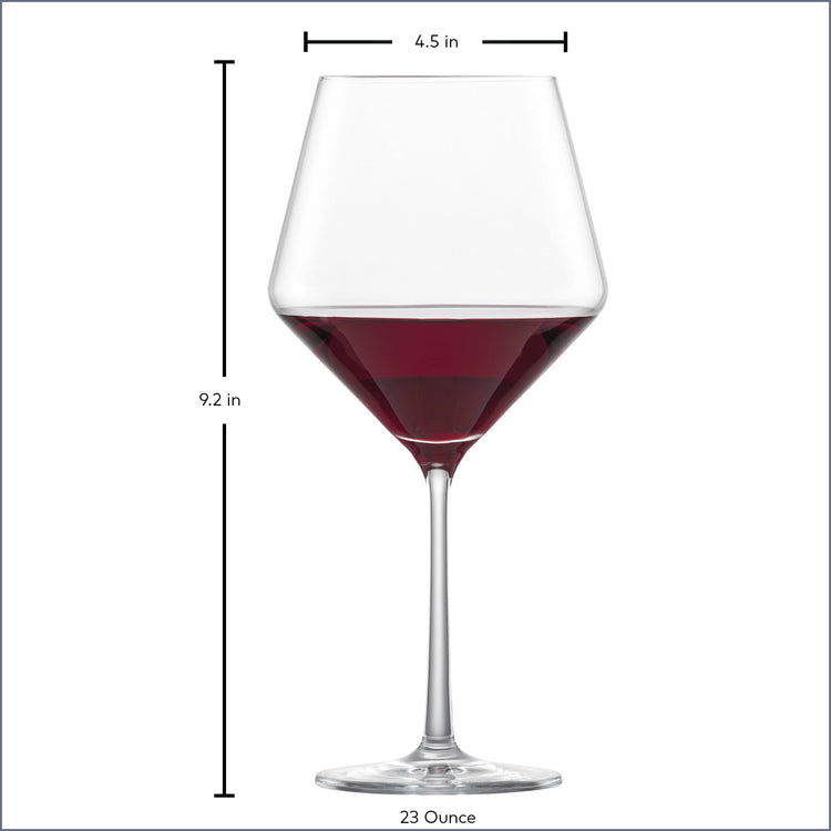 Pure Burgundy Red Wine Glass (4 Count)