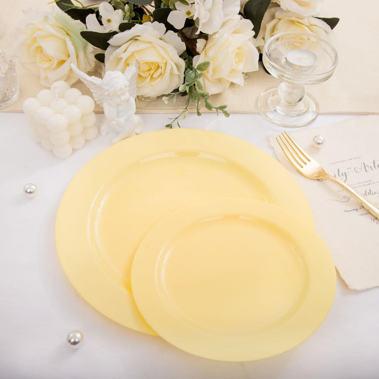 60PCS Yellow Plates (30 Count)