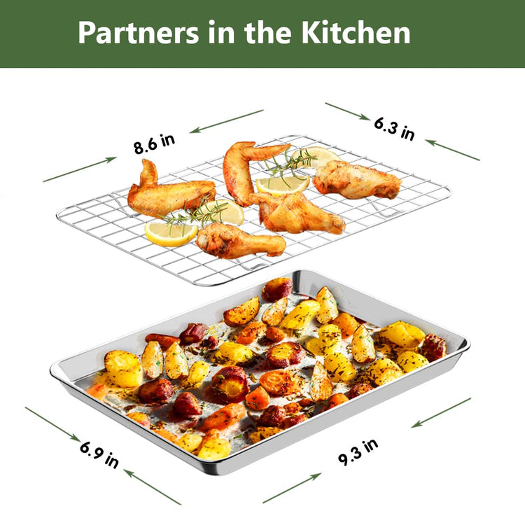 1 8 Baking Sheet Pan Cooling Rack Set
